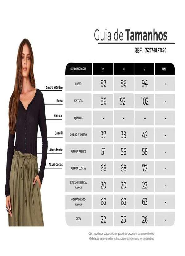 Yacamim - Blusa Básica com Mangas Longas Justas Preta Yacamim B20 Liso Preto 5