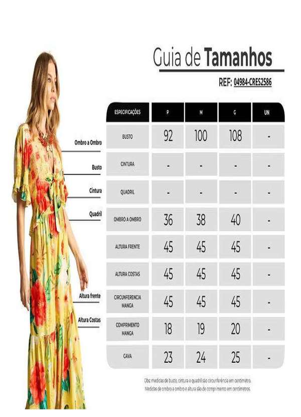 Yacamim - Cropped com Amarração na Frente e Lastex Amarelo Estampado Estampado 7