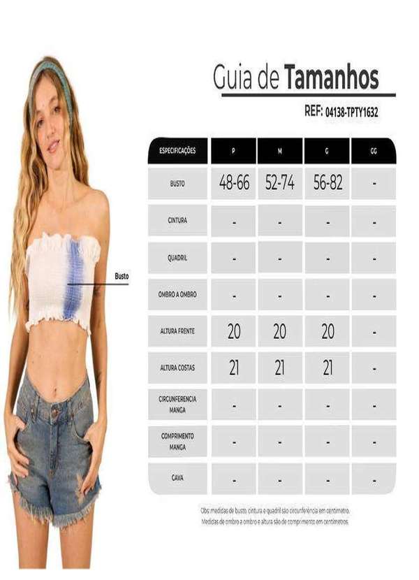 Yacamim - Top de Lastex com Babadinhos Branco Tie Dye Yacamim F11 Tie Dye Digital 3