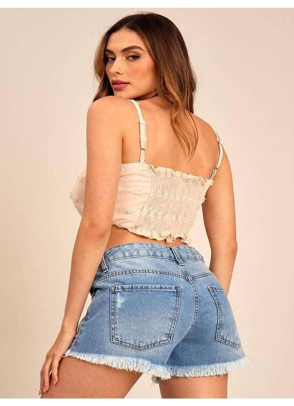 Yacamim - Top Faixa com Alças Bege Yacamim F9 Bege 2