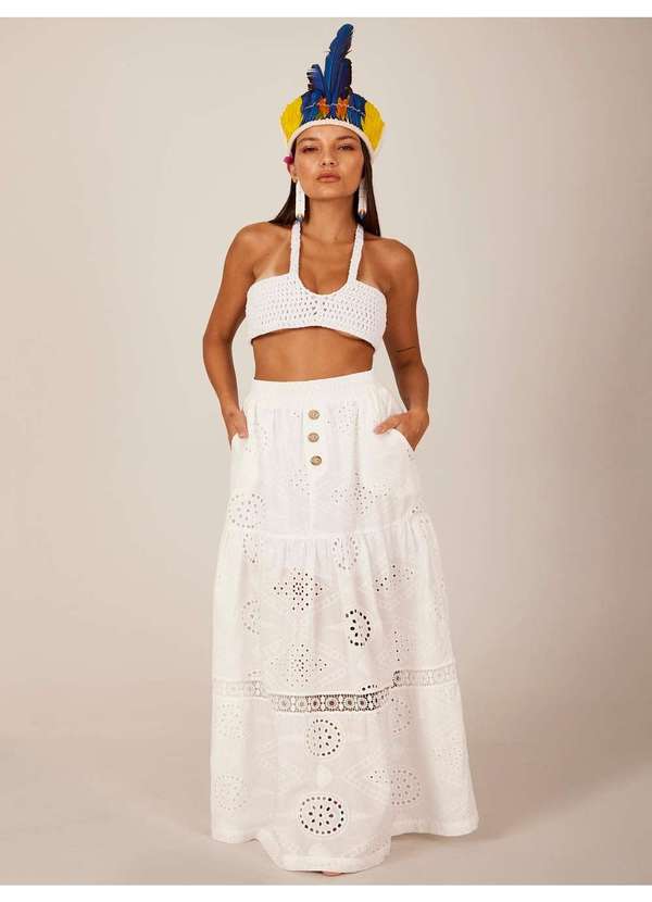 Yacamim - Saia Longa Broderie Branco Yacamim G5/6/7 Branco 4