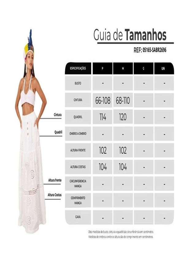 Yacamim - Saia Longa Broderie Branco Yacamim G5/6/7 Branco 5