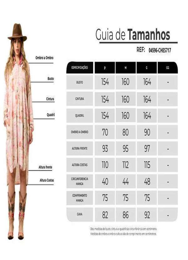 Yacamim - Chemise Amplo Alongado com Mangas Longas Bege Estampado Yacamim Estampado 8