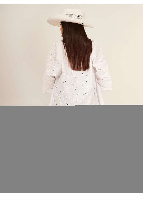 Yacamim - Chemise Clássica Broderie Branco Yacamim M8 Branco 5