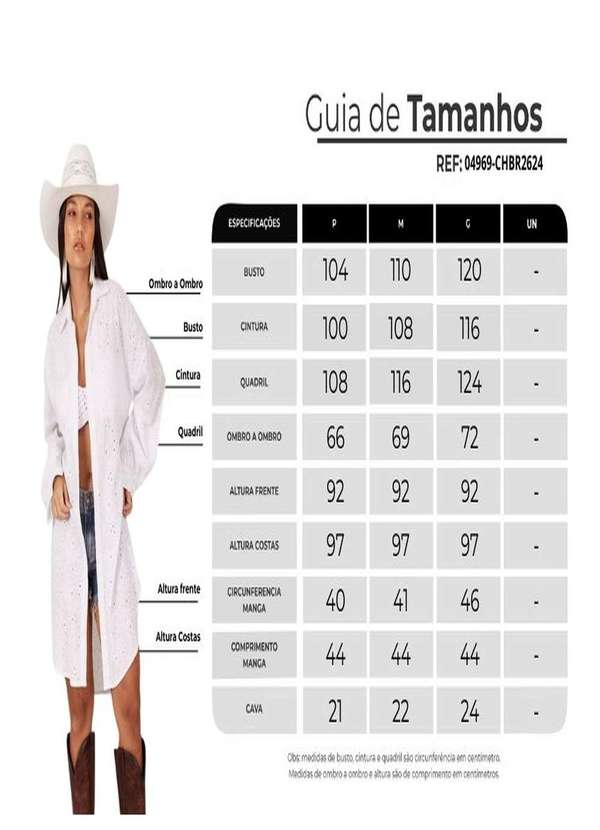 Yacamim - Chemise Clássica Broderie Branco Yacamim M8 Branco 9