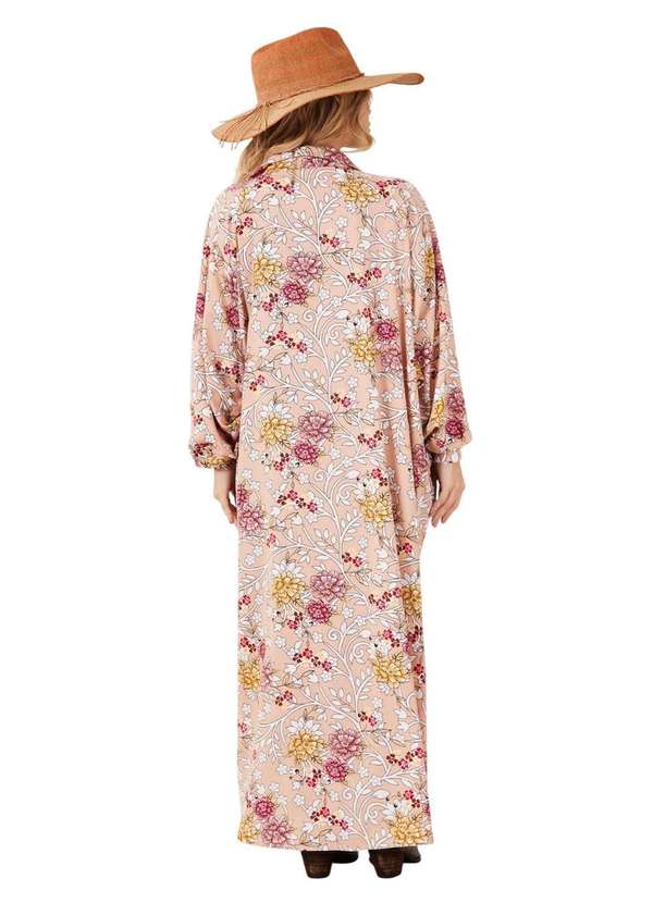 Yacamim - Chemise Longo Amplo Rosé Estampado Yacamim P8 Estampado 2