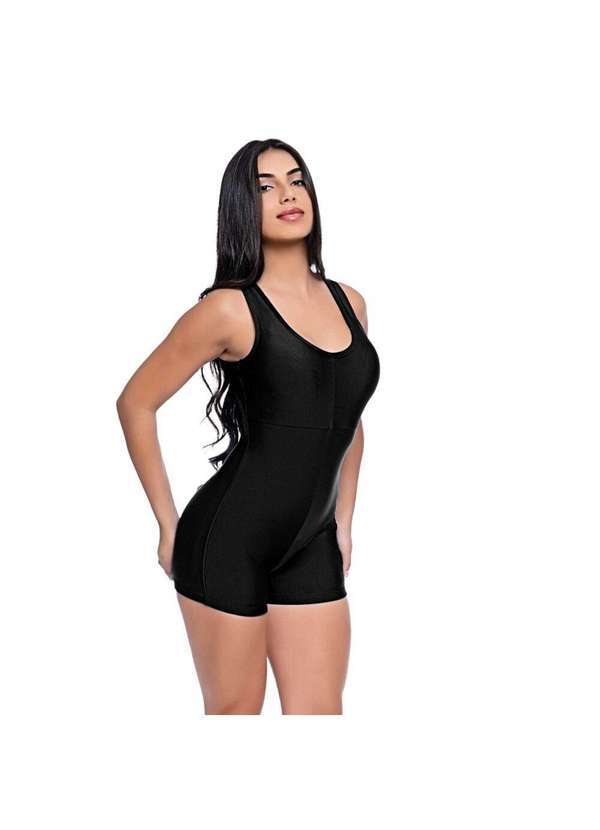 Hype Modas - Macaquinho Natação Maiô Feminino Alças Regulador sem Bojo Preto