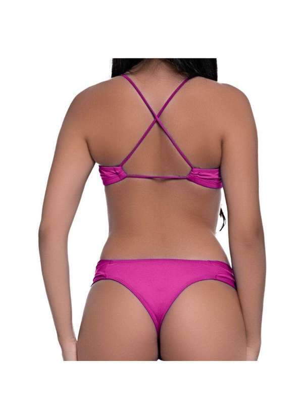 Hype Modas - Biquini Feminino Alcinha Bojo Removível Calcinha Asa Delta Biquíni Rosa