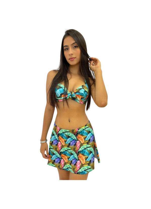 Hype Modas - Biquíni Feminino Moda Praia com Saia Embutida Disfarça Jungle