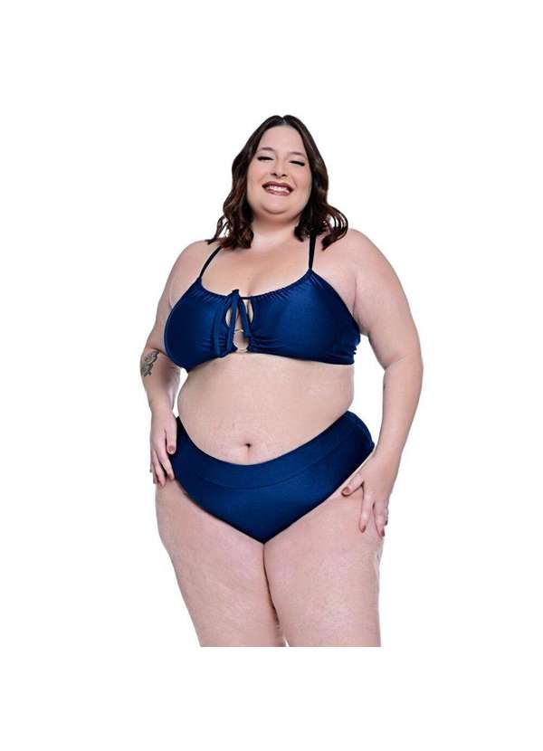 Hype Modas - Biquíni Plus Size Feminino com Bojo Removível Disfarça Biquíni Marinho 6