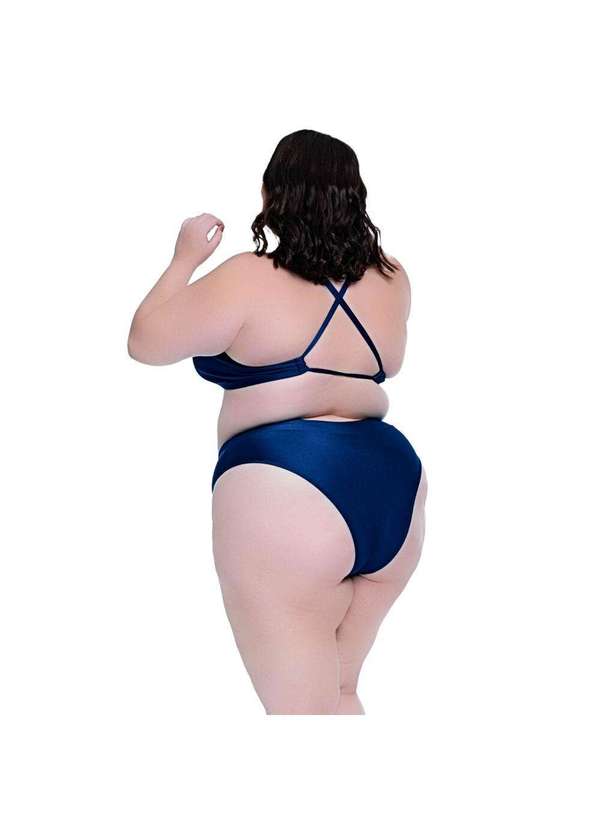 Hype Modas - Biquíni Plus Size Feminino com Bojo Removível Disfarça Biquíni Marinho 5