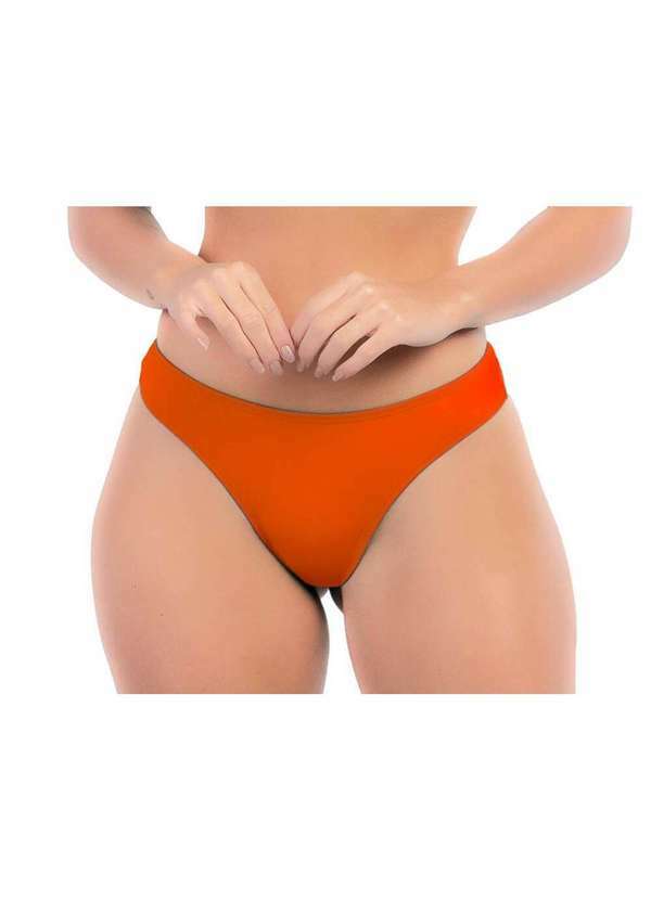 Hype Modas - Calcinha Asa Delta Avulsa Modela Cintura e Bumbum Forro Interno Laranja