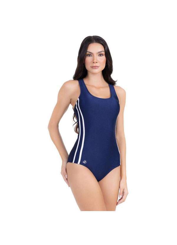 Hype Modas - Body Maiô Feminino Moda Praia Natação Poliamida Premium Liso Marinho