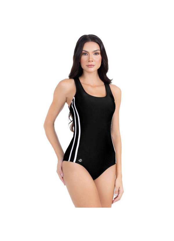 Hype Modas - Body Maiô Feminino Moda Praia Natação Poliamida Premium Liso Preto 1