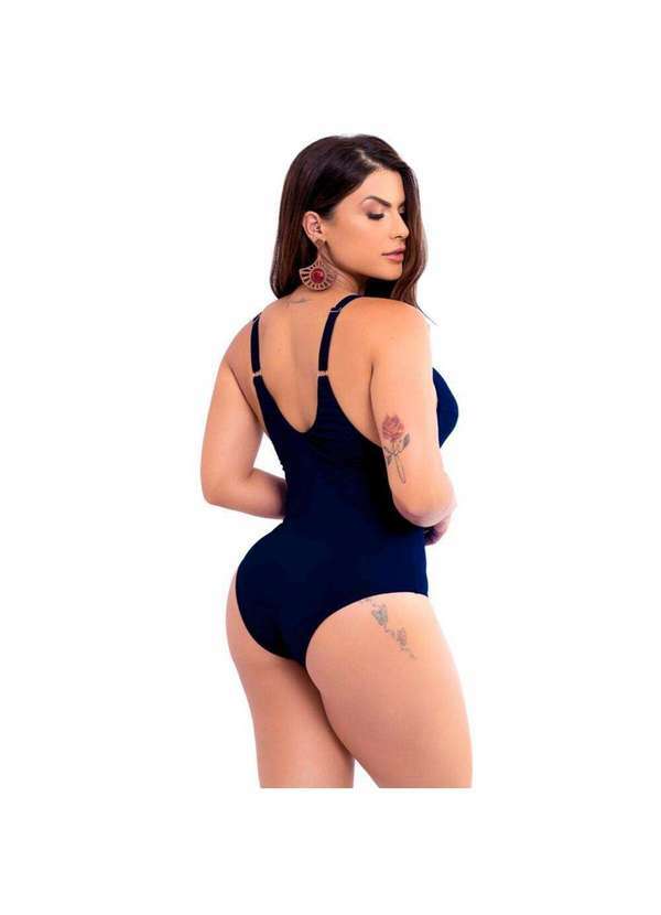 Hype Modas - Maiô Biquini  Praia Feminino Decote Costas Alças Ajustável Marinho 2