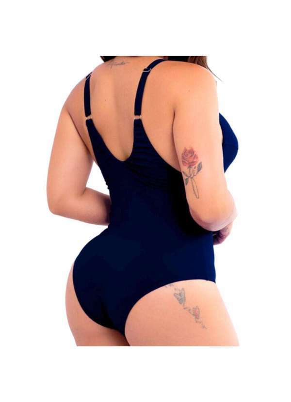 Hype Modas - Maiô Biquini  Praia Feminino Decote Costas Alças Ajustável Marinho 6