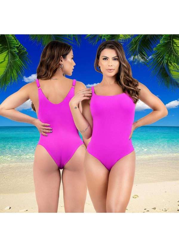 Hype Modas - Maiô Biquini  Praia Feminino Decote Costas Alças Ajustável Rosa 3