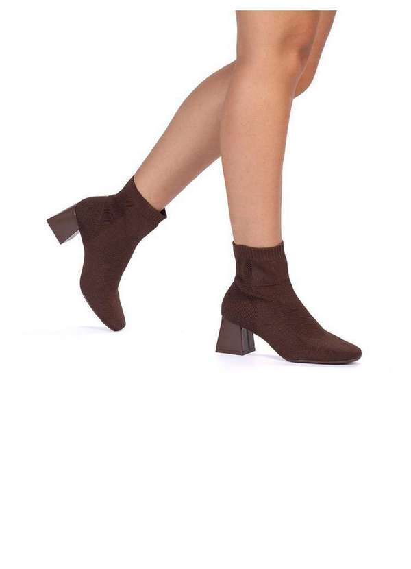 Bebecê - Bota Bebecê Knit Block Marrom 2