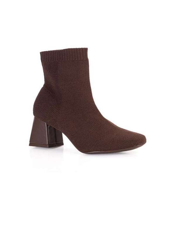 Bebecê - Bota Bebecê Knit Block Marrom 3