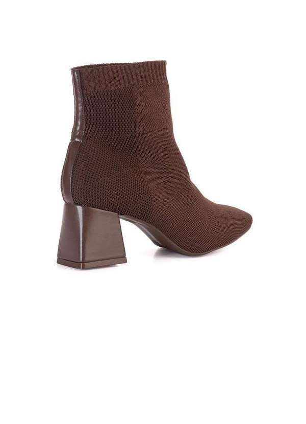 Bebecê - Bota Bebecê Knit Block Marrom 4
