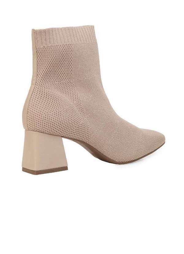 Bebecê - Bota Bebecê Knit Block Nude 4