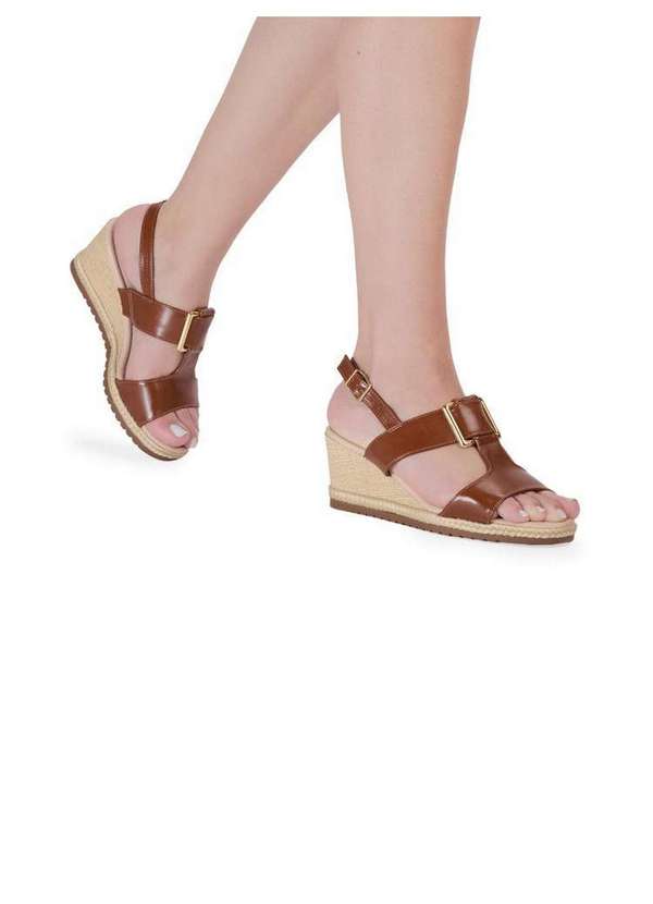 Bebecê - Anabela Bebecê com Tira Central e Fivela Marrom 2