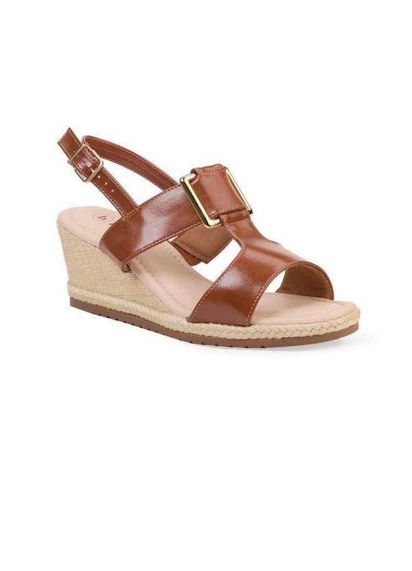 Bebecê - Anabela Bebecê com Tira Central e Fivela Marrom 3