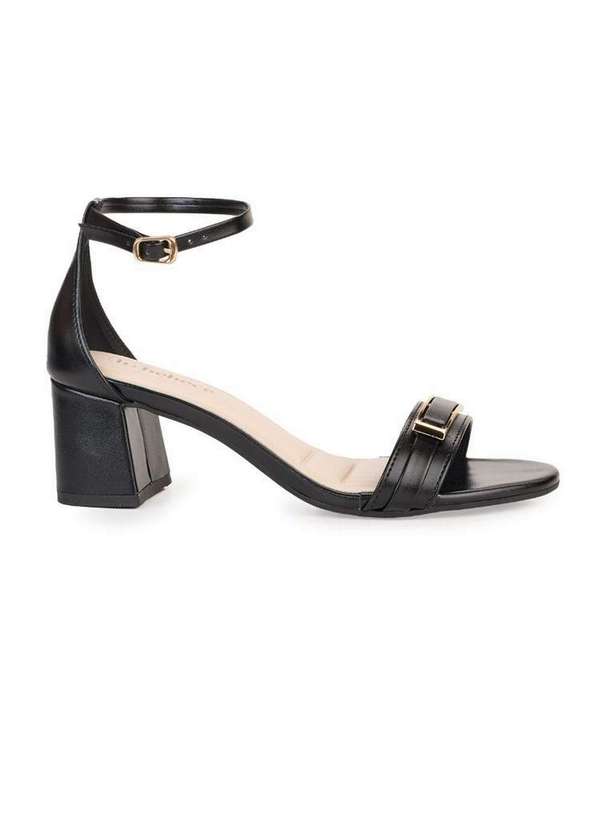 Bebecê - Sandália Bebecê Clássica Salto Bloco Tira com Enfeites Preto