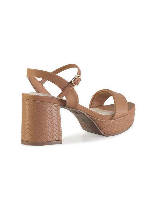 Bebecê - Sandália Meia Pata Bebecê Salto Médio Bloco com Fivela Marrom 4