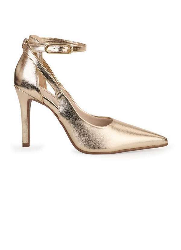 Bebecê - Scarpin Bebecê com Salto Fino Classica Dourado
