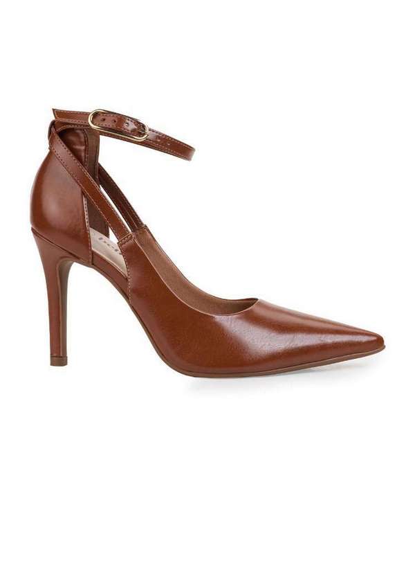 Bebecê - Scarpin Bebecê com Salto Fino Classica Marrom
