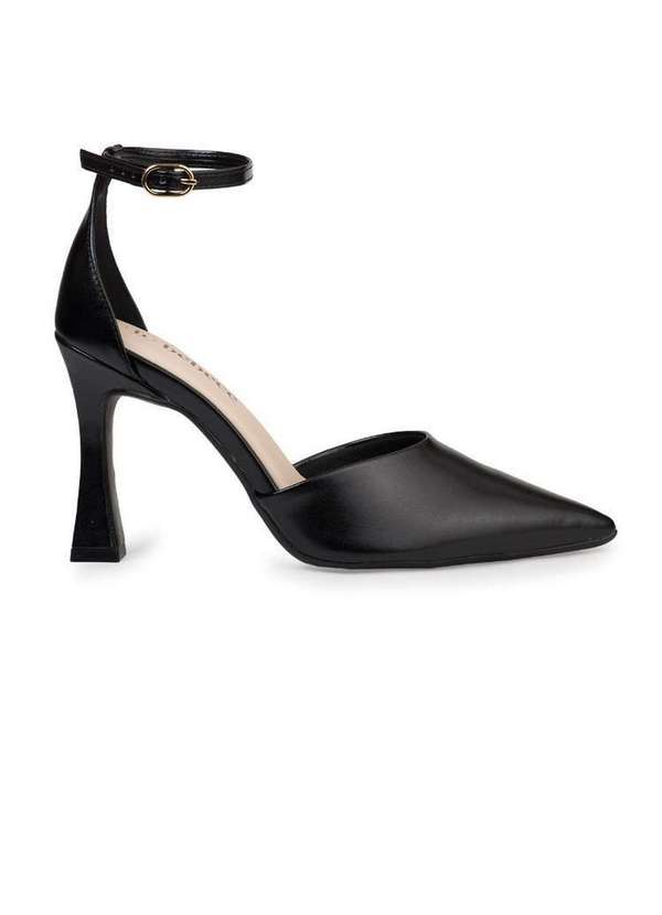 Bebecê - Scarpin Bebecê de Salto Taça com Tira no Tornozelo Preto