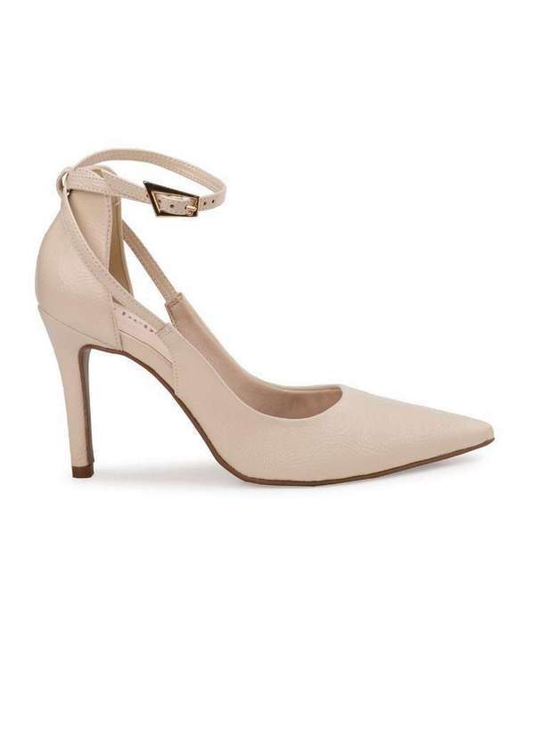 Bebecê - Scarpin Bebecê Elegante Moderno com Fivela Aveia