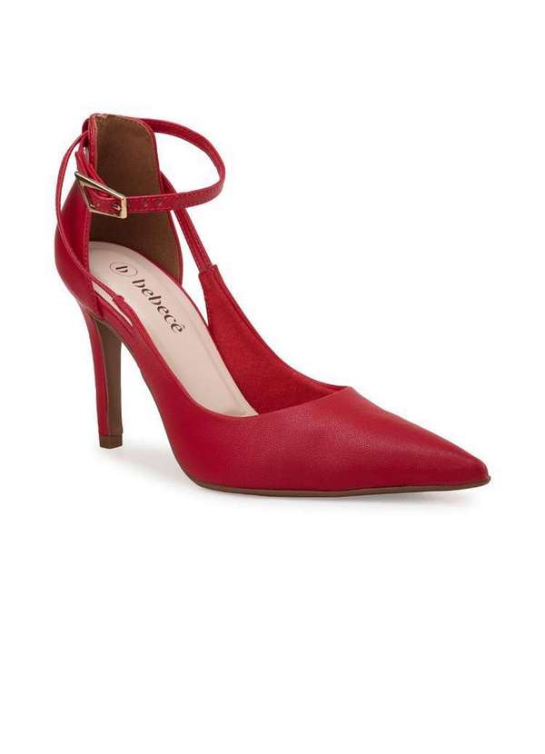 Bebecê - Scarpin Bebecê Elegante Moderno com Fivela Vermelho 3