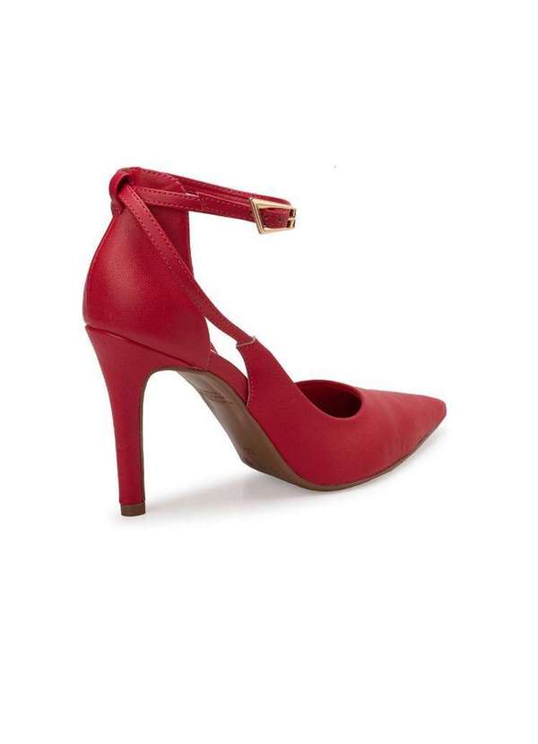 Bebecê - Scarpin Bebecê Elegante Moderno com Fivela Vermelho 4