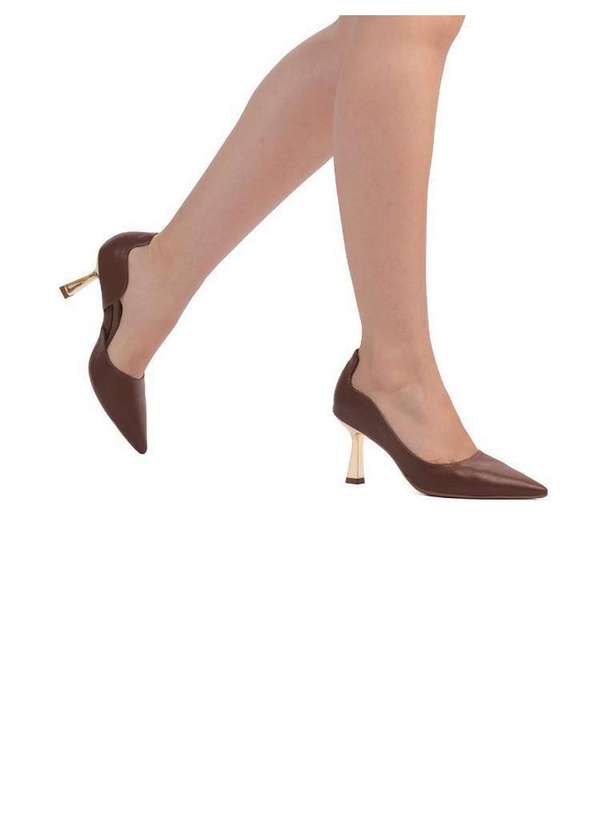 Bebecê - Scarpin Bebecê Lateral Aberta Salto Taça Marrom 2