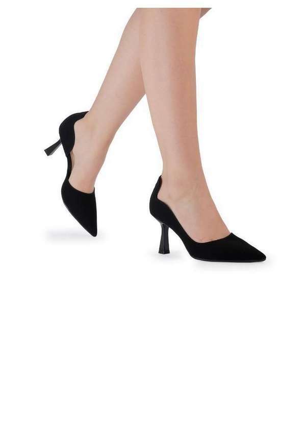 Bebecê - Scarpin Bebecê Lateral Aberta Salto Taça Preto 2