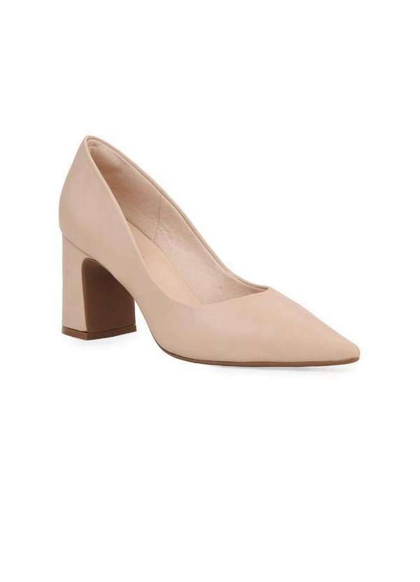 Bebecê - Scarpin Bebecê Salto Bloco Classico Nude 3