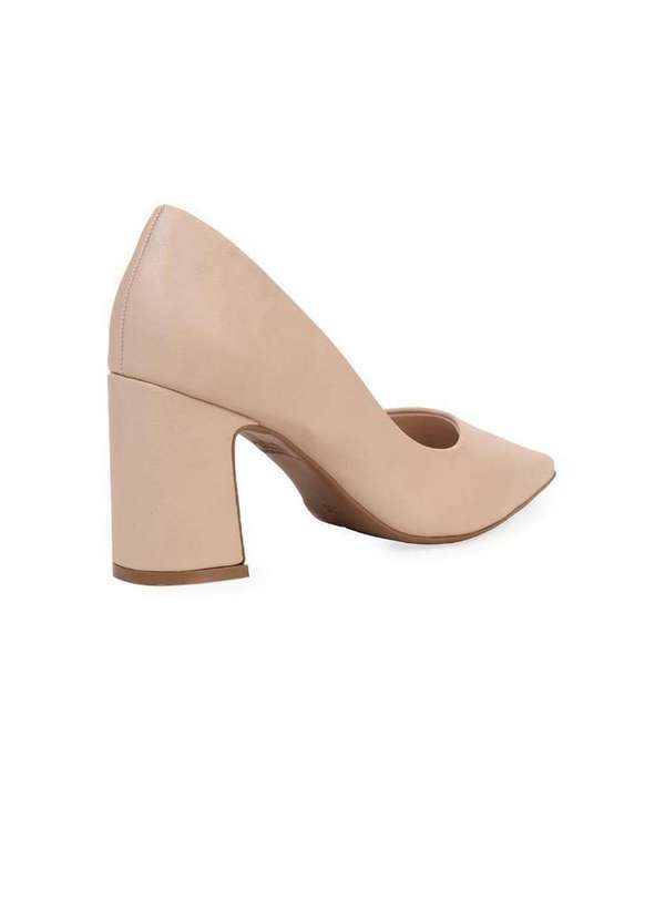 Bebecê - Scarpin Bebecê Salto Bloco Classico Nude 4