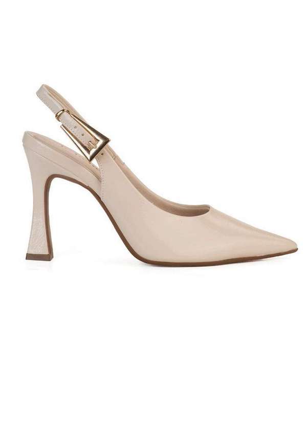 Bebecê - Scarpin Clássico Slingback Bebecê Salto Fino Creme