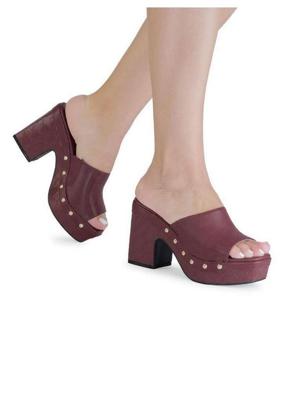 Bebecê - Tamanco Bebecê Clog com Tachas Roxo 2