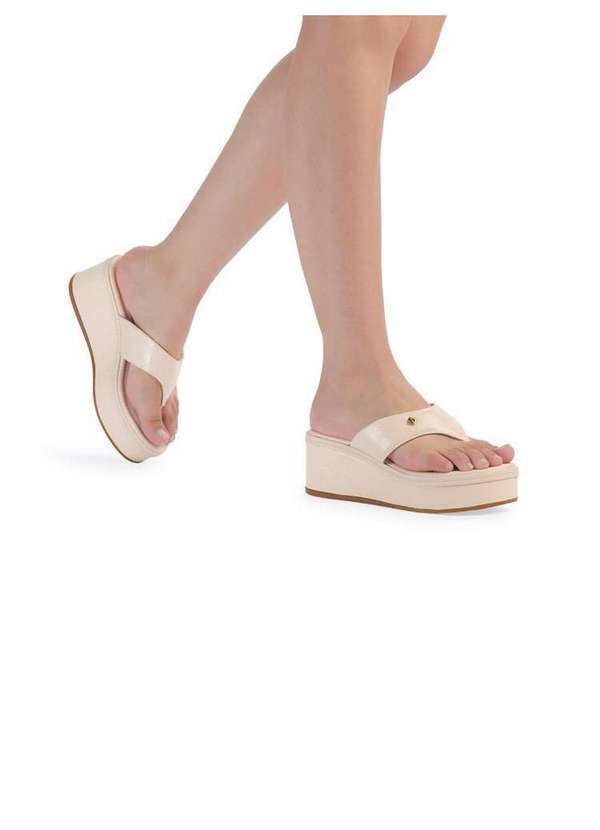 Bebecê - Tamanco Bebecê Plataforma Conforto Minimal Creme 2