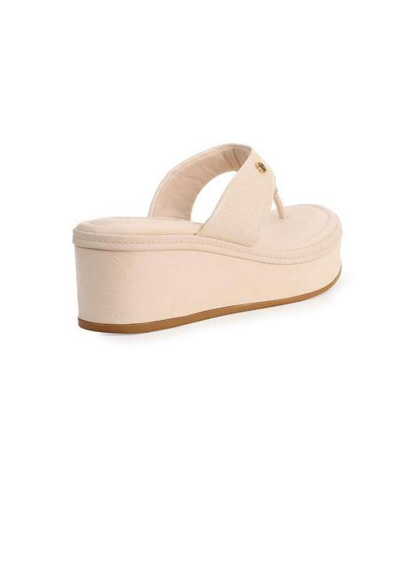 Bebecê - Tamanco Bebecê Plataforma Conforto Minimal Creme 4