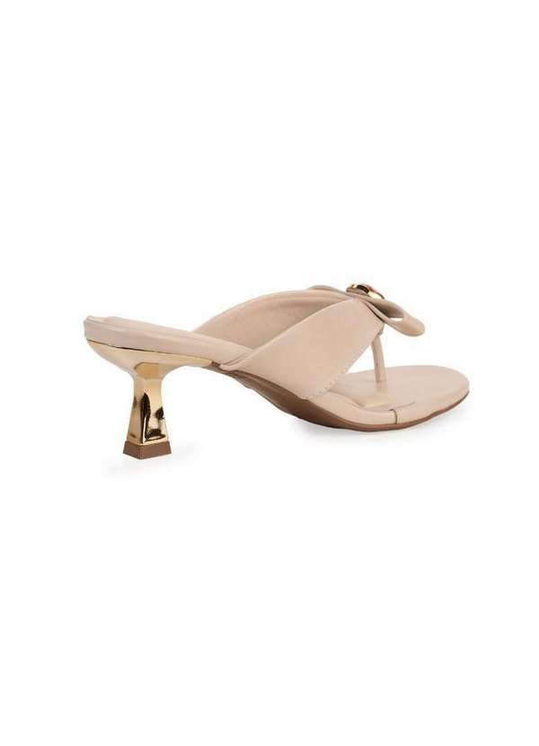 Bebecê - Tamanco Bebecê Salto Taça com Top e Pedraria Creme 4