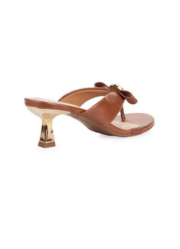 Bebecê - Tamanco Bebecê Salto Taça com Top e Pedraria Marrom 4