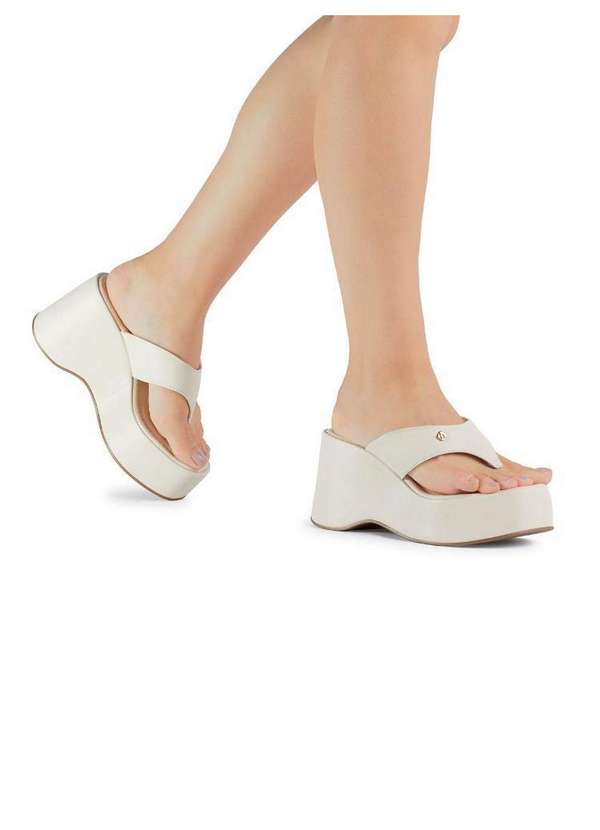 Bebecê - Tamanco Flatform Bebecê Comfy Detalhe Creme 2