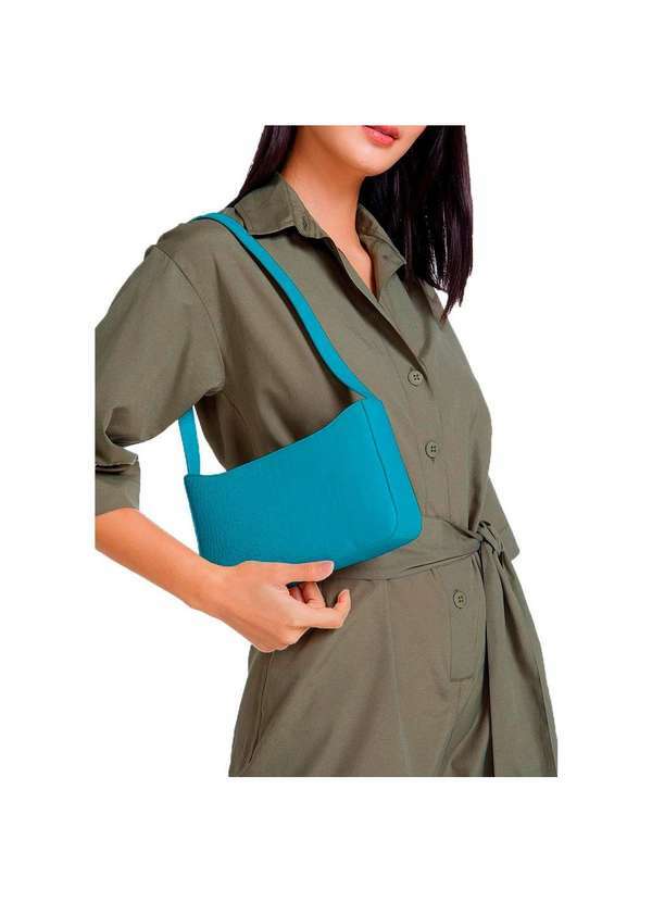 Hering - Bolsa Baguete em Material Sintético Azul