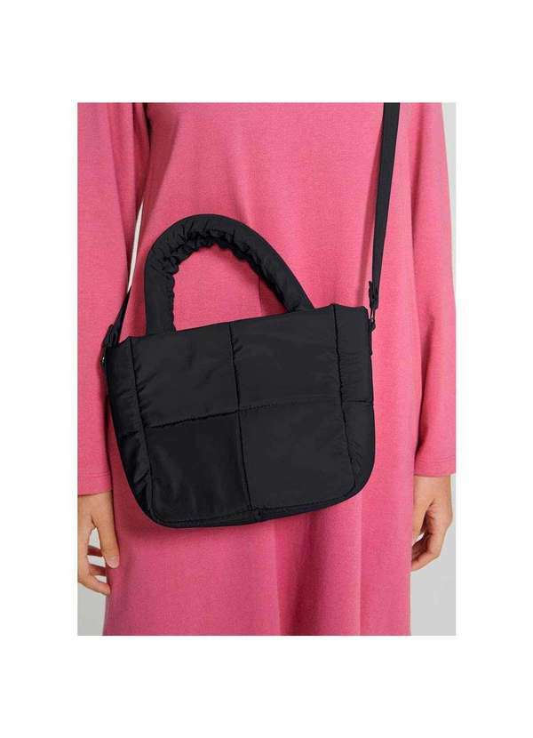 Hering - Bolsa Feminina Quadrada Média Matelassê Preto