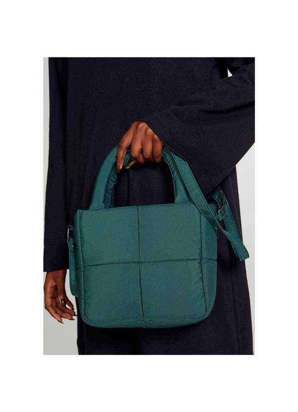 Hering - Bolsa Feminina Quadrada Média Matelassê Verde-Escuro