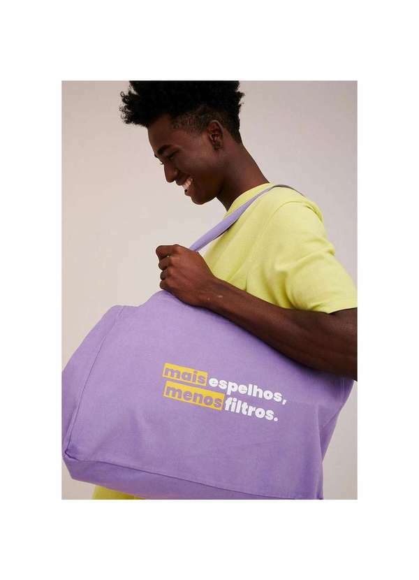 Hering - Ecobag Unissex em Sarja Estampada Sallve Lilás